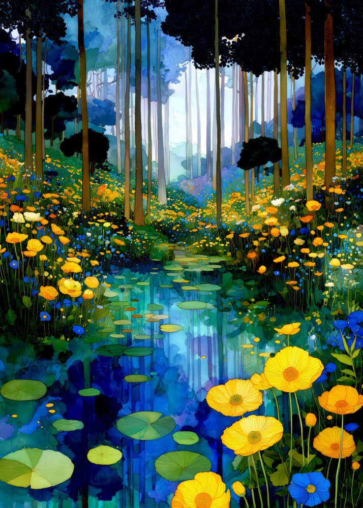 Flora By Klimt 8 by Justyna Jaszke — canvas wall art