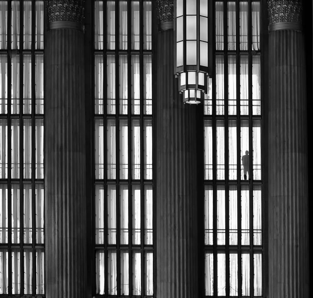 Grand Hall Silhouette by Jane Lyons — canvas wall art