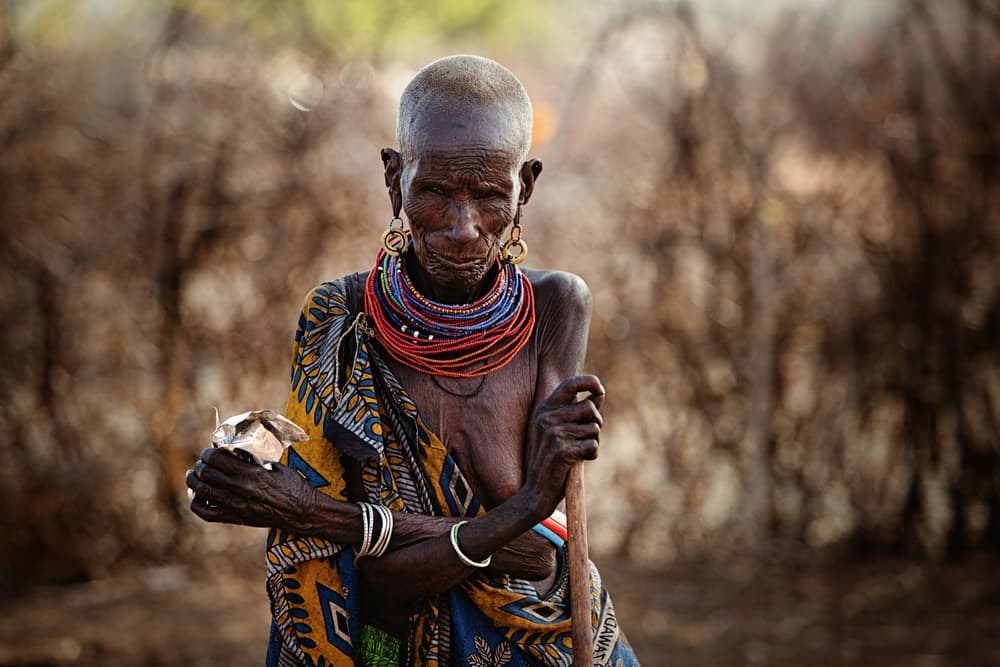 Traditional African Woman Portrait by Vedran Vidak — canvas wall art