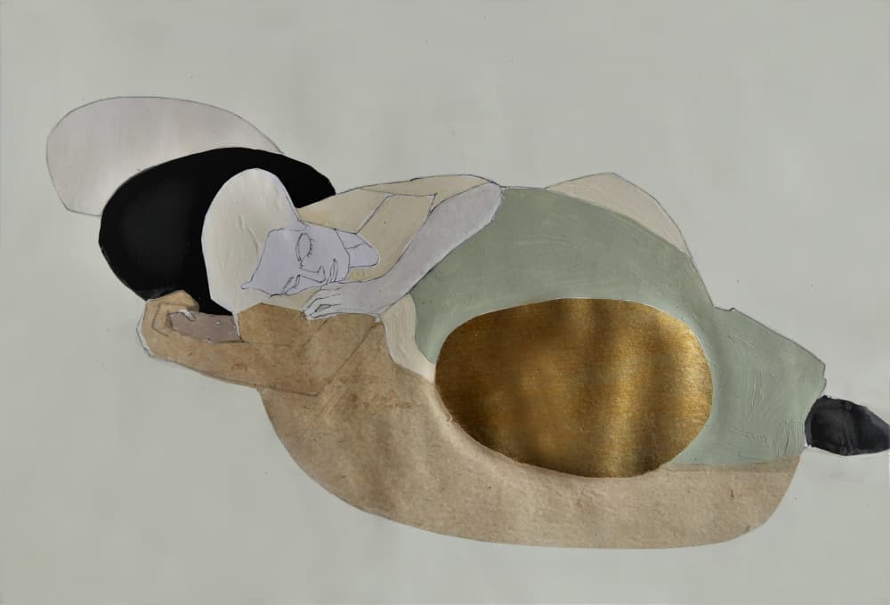 Serene Golden Repose by Doris Schmitz — canvas wall art