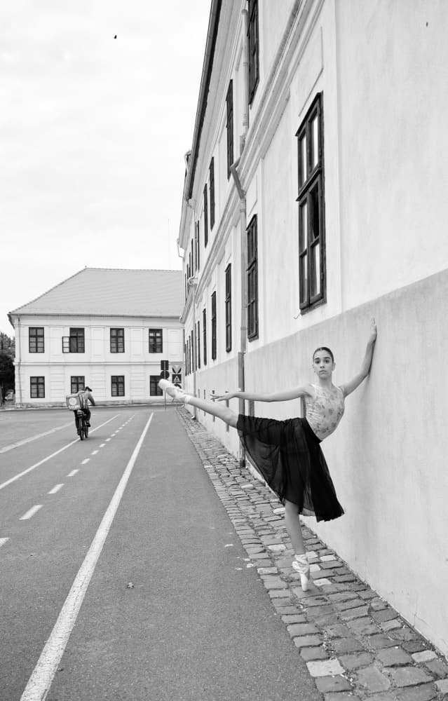 Elegant Urban Ballerina by Julien Oncete — canvas wall art