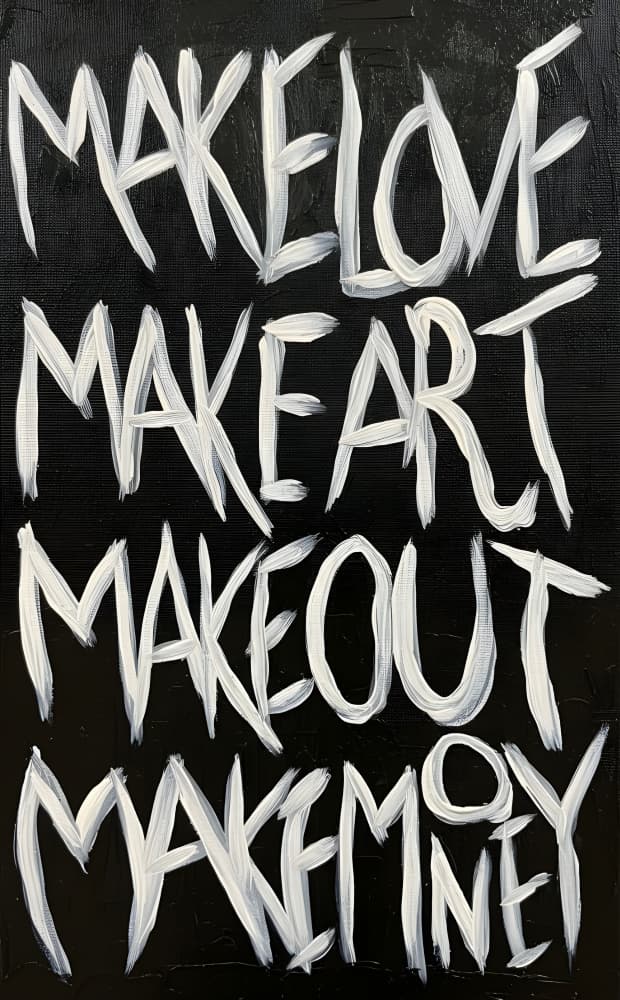 Make Love Art Money by HUGO — canvas wall art