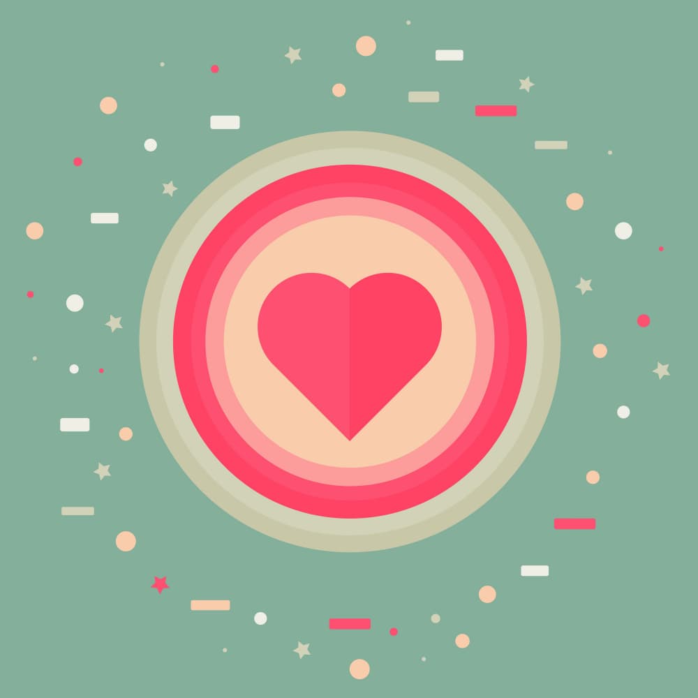 Happy Heart Confetti by Marika Barsrsind β canvas wall art