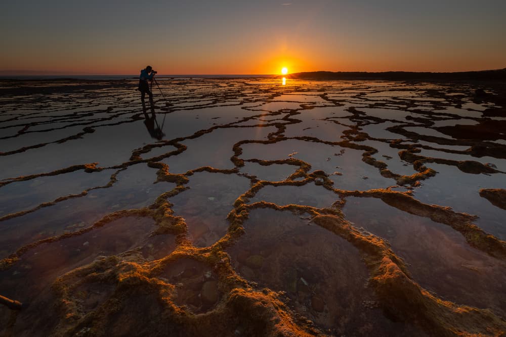 Golden Hour Coastal Photographer by Dennis Zhang — canvas wall art