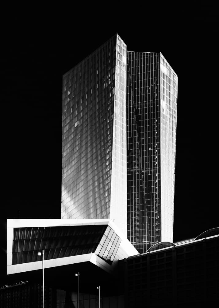 Modern Skyscraper Contrast by Drazen Sokac — canvas wall art