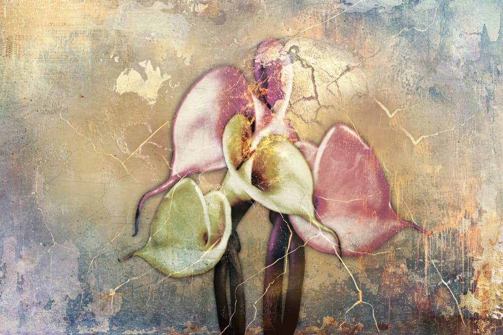 Textured Floral Dream by Rafal Kulik — canvas wall art