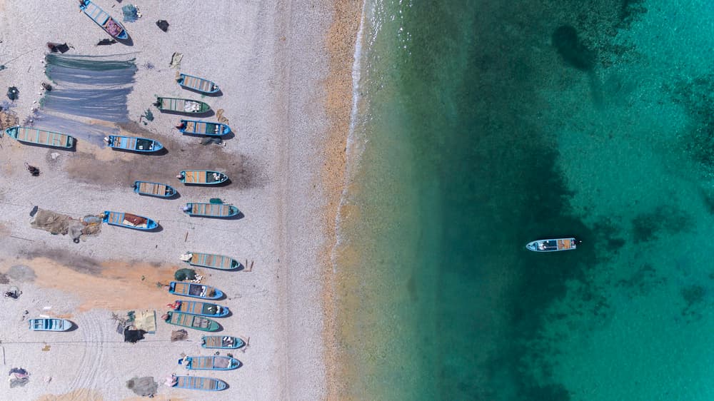 Turquoise Coast Boats by Haitham AL Farsi — canvas wall art
