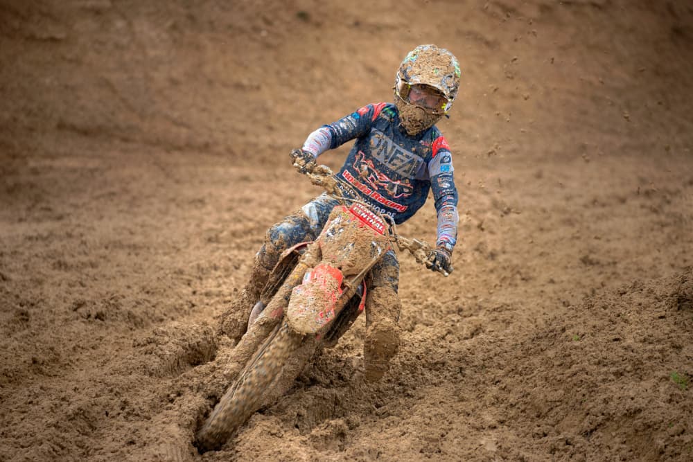 Muddy Motocross Thrill by TONY GORAN — canvas wall art