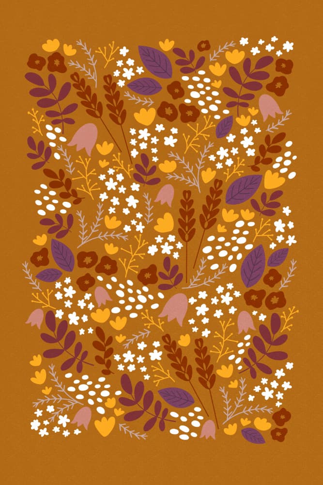 Blooming Autumn Meadow by EMELIEmaria — canvas wall art