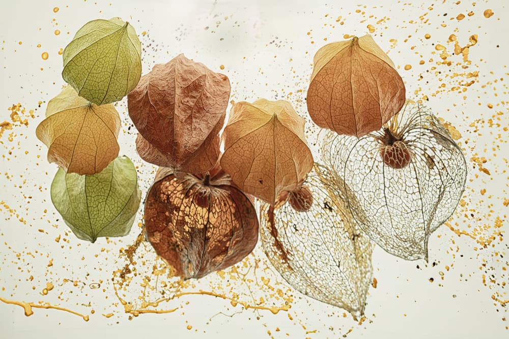 Golden Autumn Lanterns by Marie-anne Stas — canvas wall art