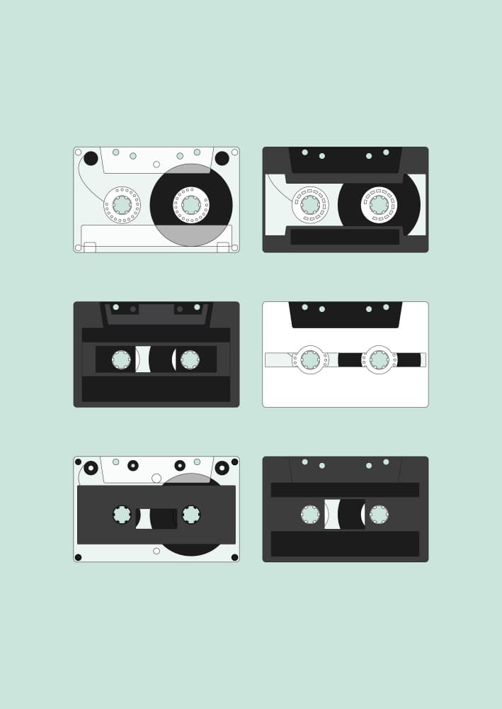 Vintage Mixtape Collection by kathrinmay — canvas wall art