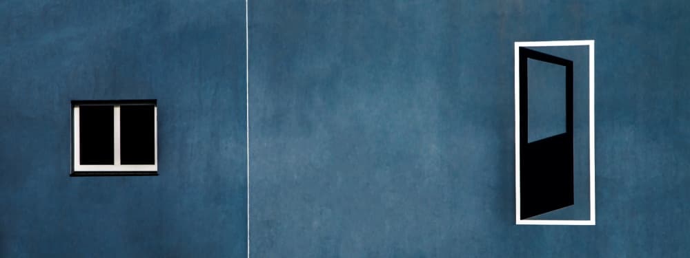 Open Door Blue Wall by Gilbert Claes — canvas wall art