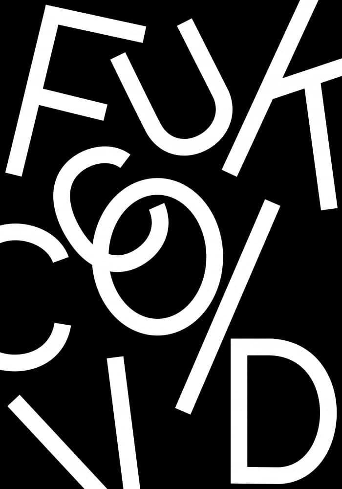 Fuck Covid Typography by Pictufy Studio II — canvas wall art