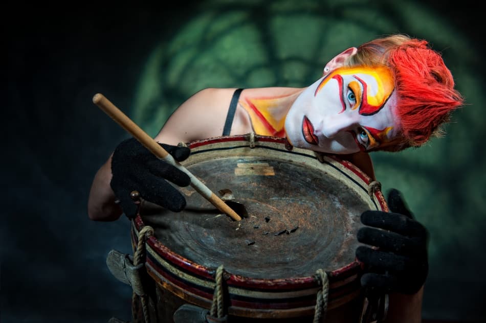 Expressive Drummer Portrait by Derek Galon MA FRPS FOPS — canvas wall art