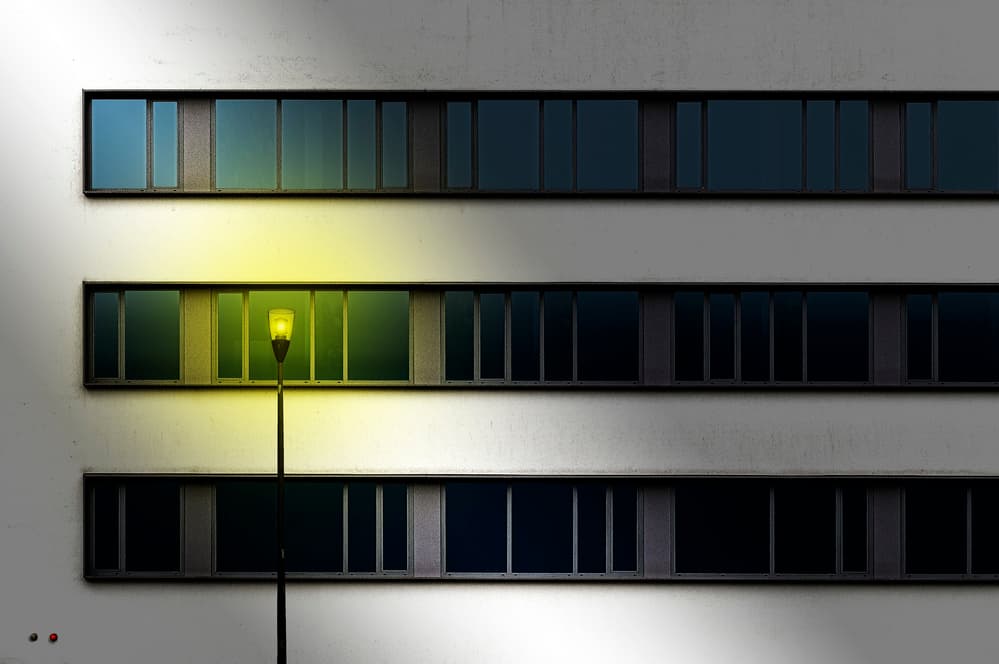 Glowing Street Lamp by Wim Schuurmans — canvas wall art