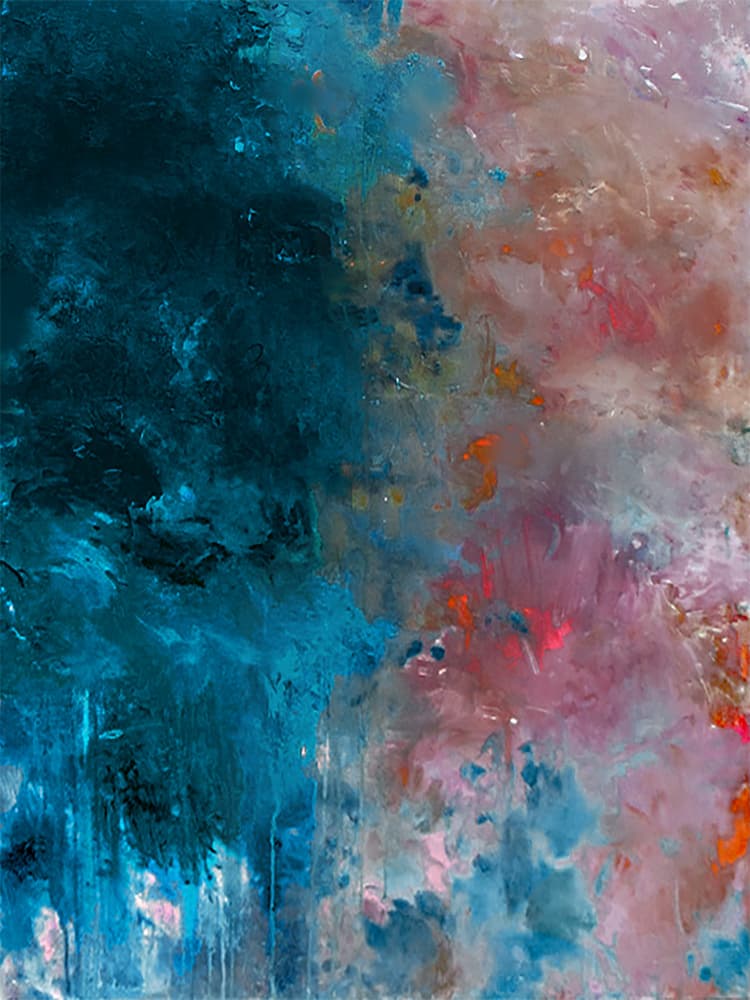 Vibrant Abstract Flow by Ron Halfant — canvas wall art
