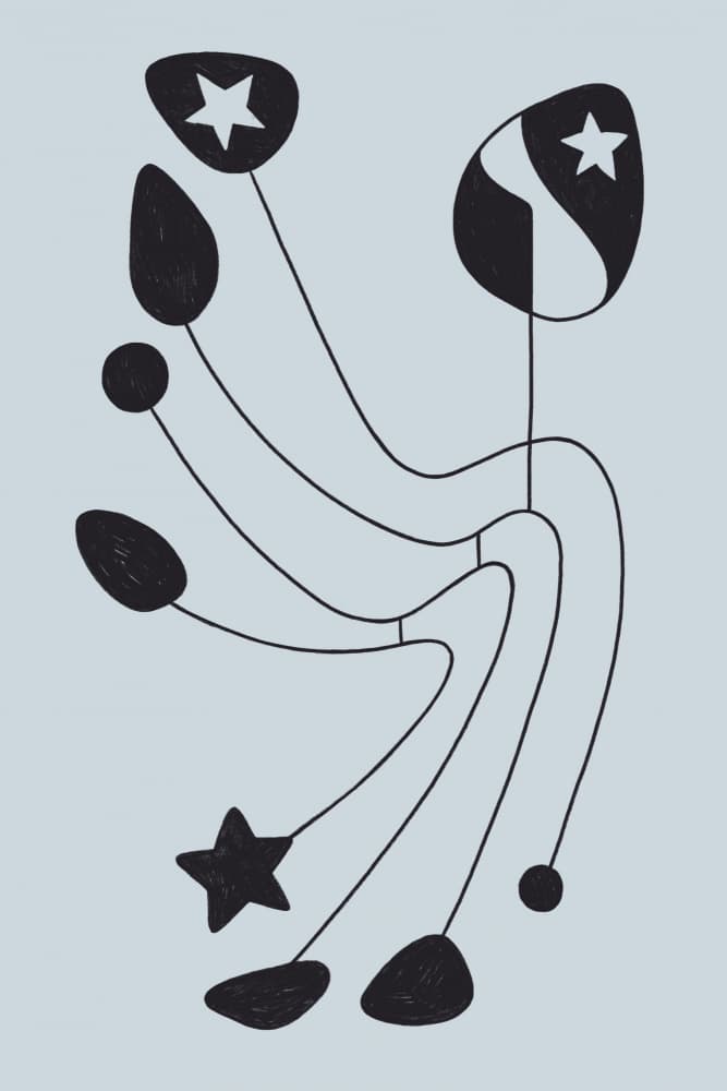 Flowing Abstract Shapes by Maria Galybina — canvas wall art