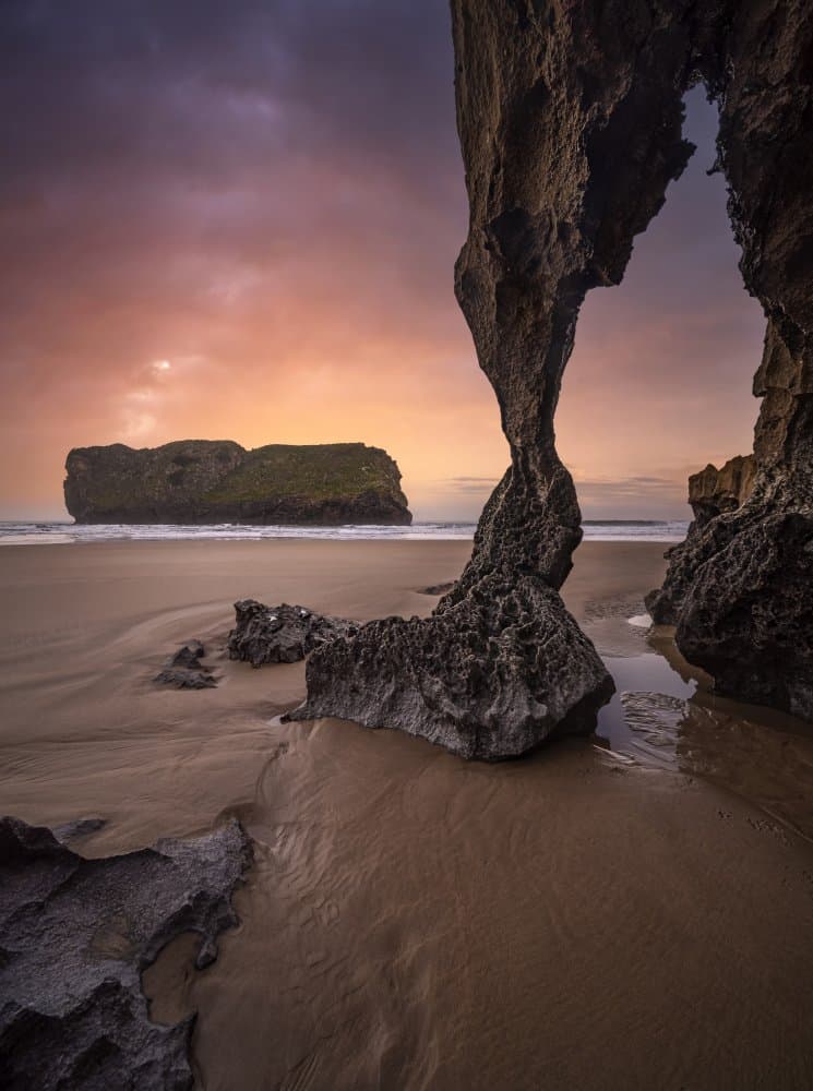 Coastal Arch Twilight by Rodrigo Núñez Buj — canvas wall art