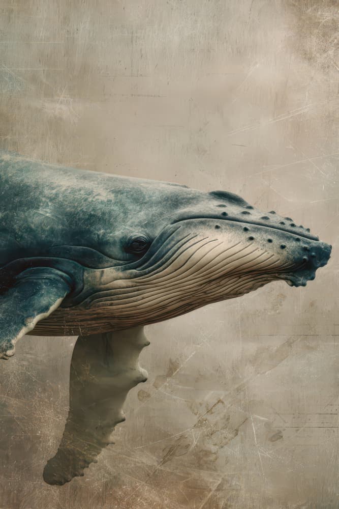 Majestic Humpback Whale by Rafal Kulik — canvas wall art