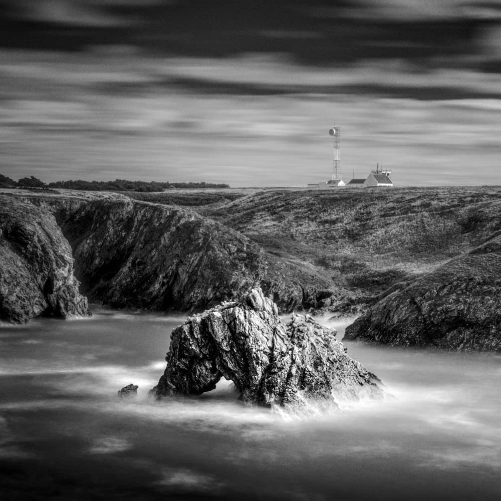 Misty Sea Arch Coast by av peteghium — canvas wall art
