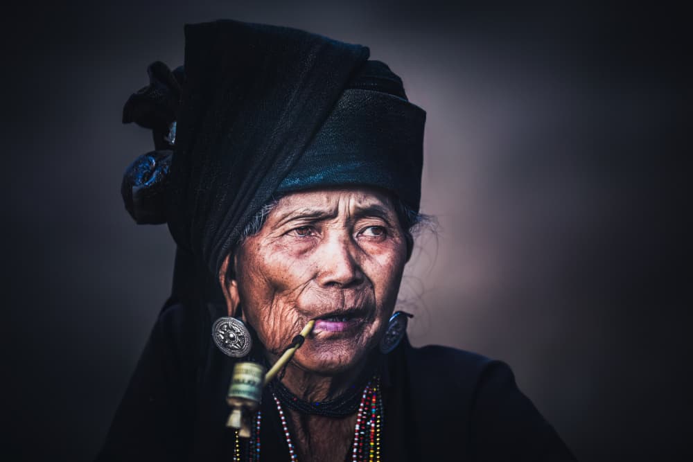 Wise Woman With Pipe by Marco Tagliarino — canvas wall art