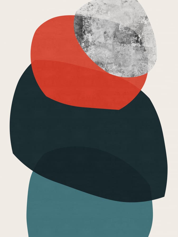 Stacked Abstract Forms by Vitor Costa — canvas wall art