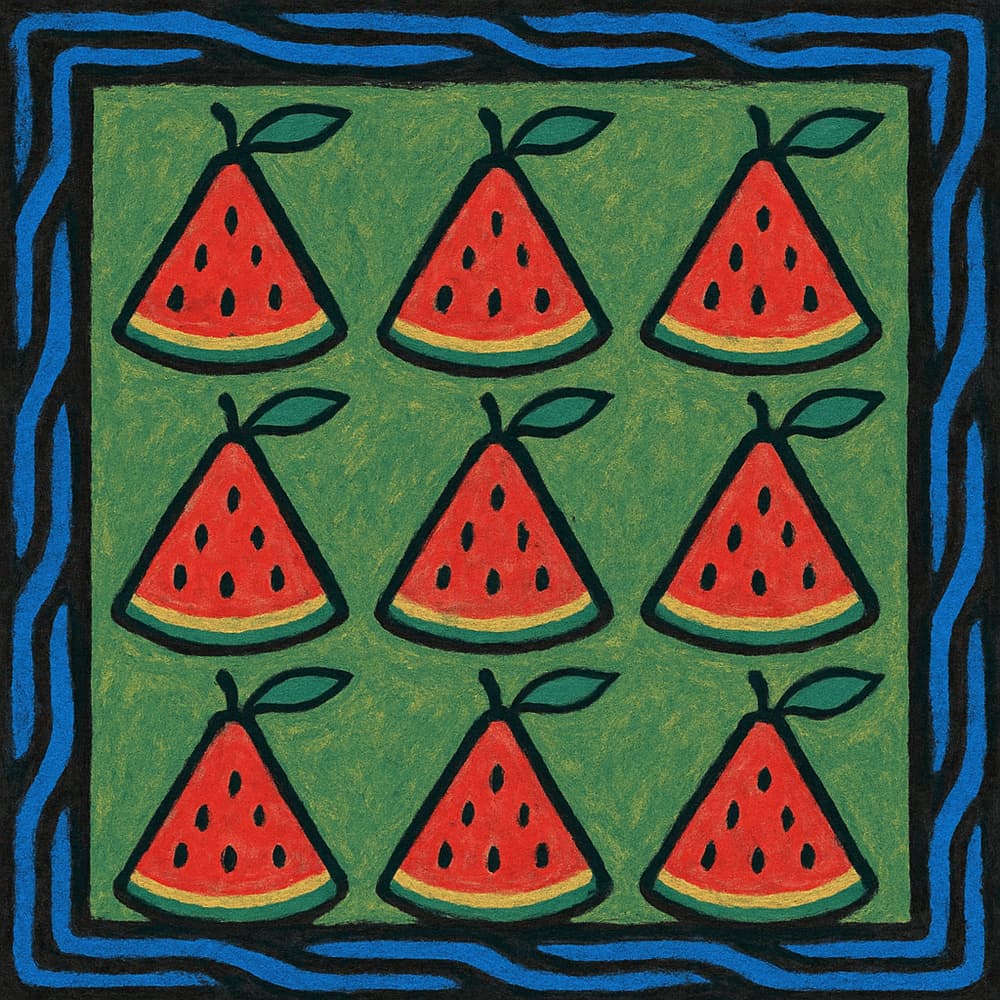 Vibrant Watermelon Slices by David Galan — canvas wall art