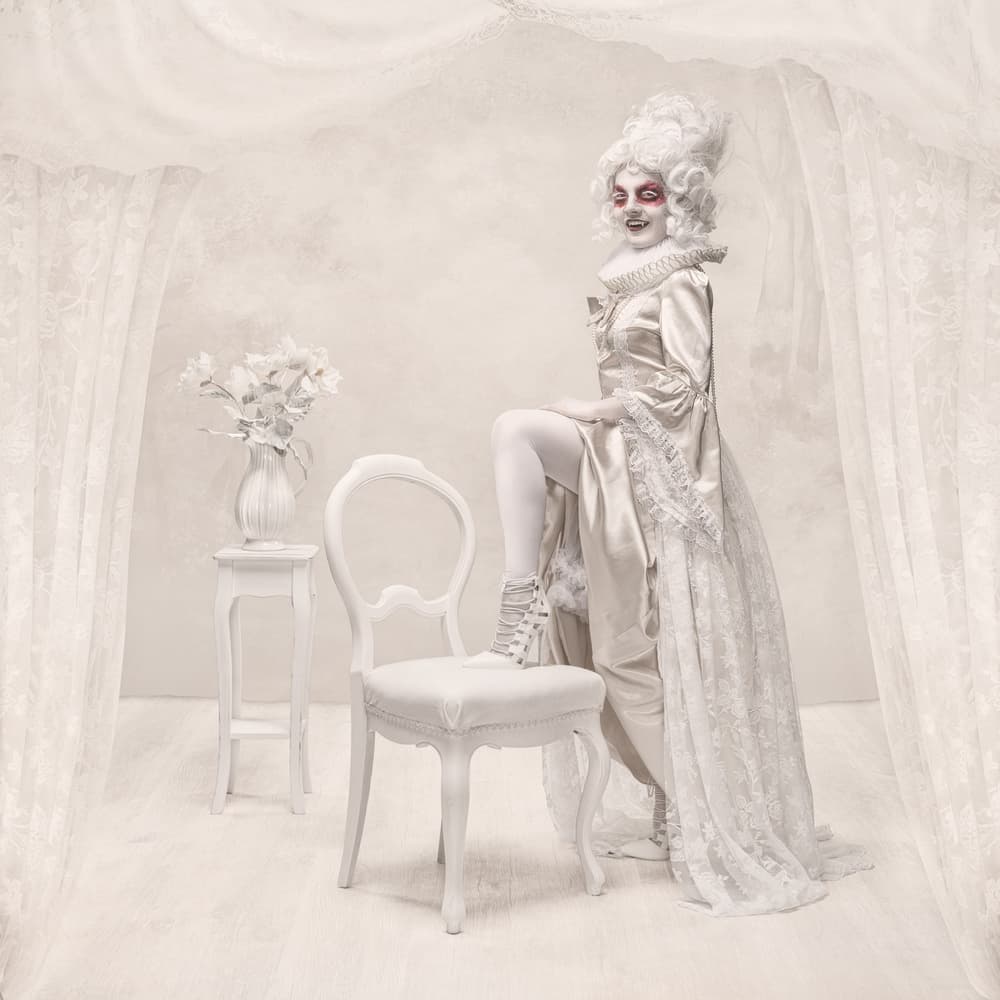 White Rococo Fantasy by Petri Damstén — canvas wall art