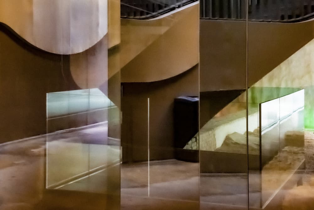 Modern Glass Reflections by Linda Wride — canvas wall art
