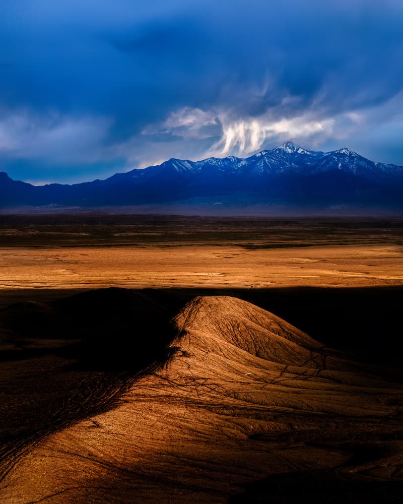 Dramatic Mountain Shadows by John J. Chen — canvas wall art