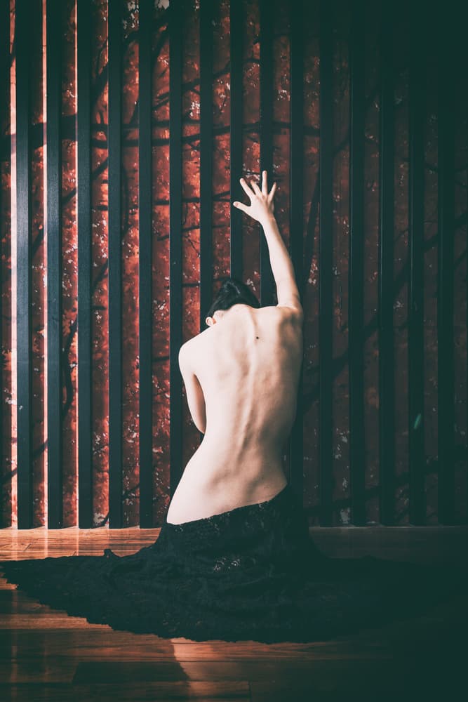 Graceful Reach Red Wall by Daisuke Kiyota — canvas wall art
