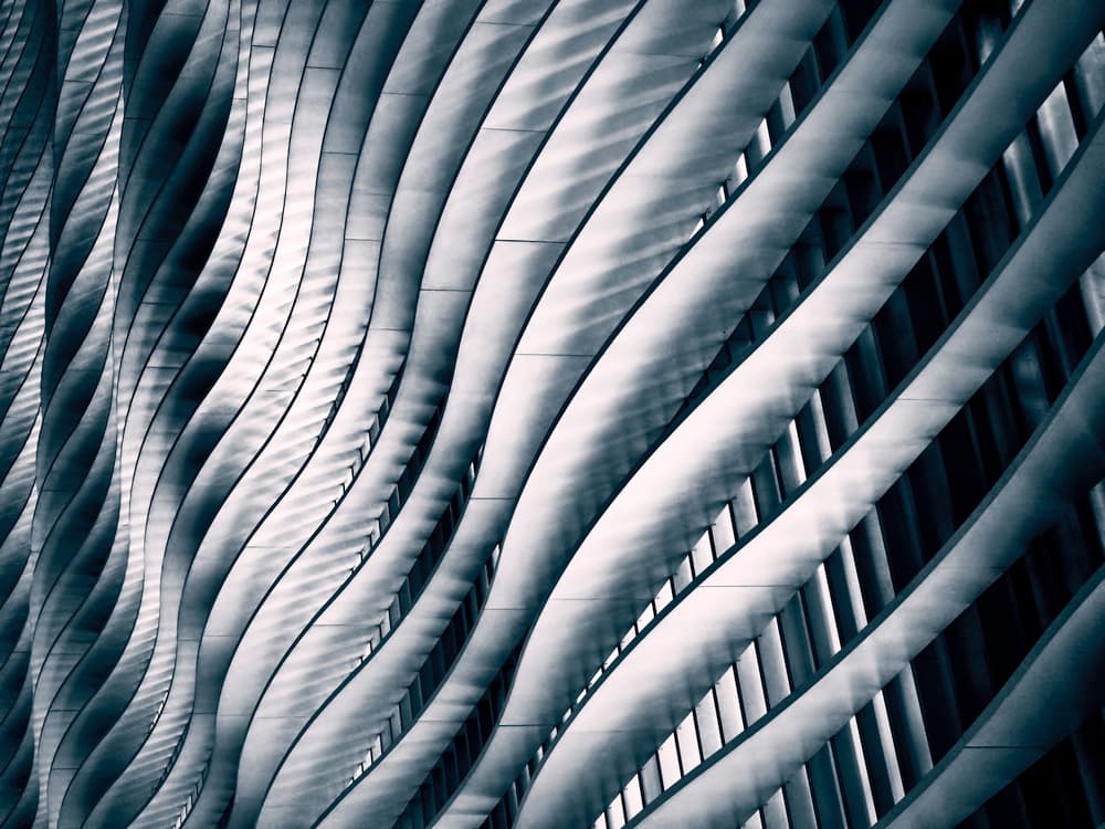 Wavy Architectural Rhythm by Mozart Chan — canvas wall art