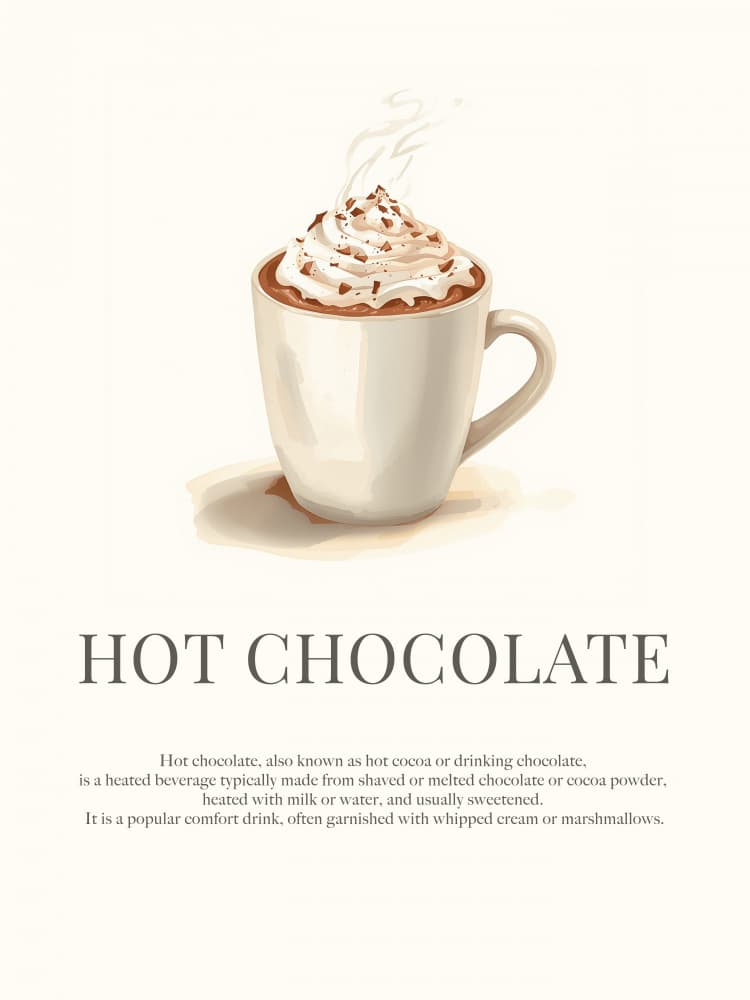 Steaming Hot Chocolate by Elizabeth C — canvas wall art