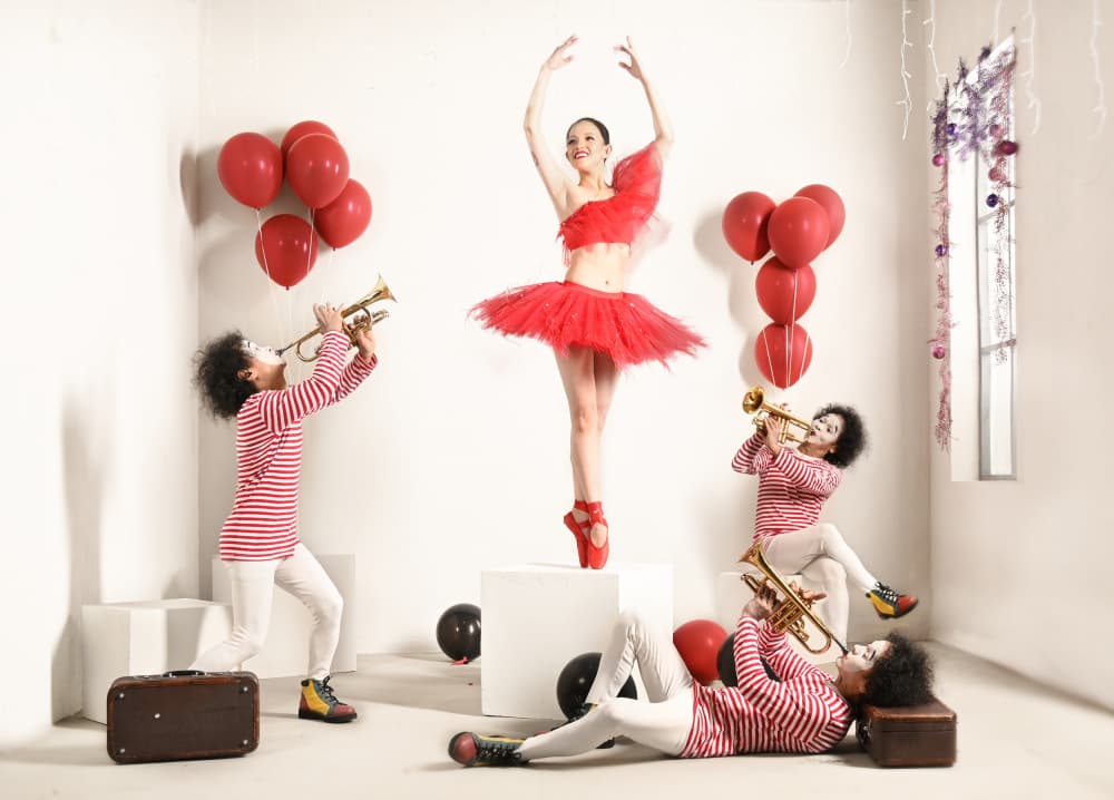 Red Ballet Circus by Rawisyah Aditya — canvas wall art