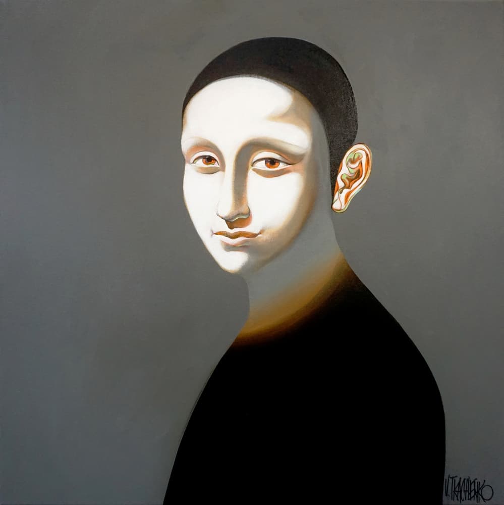 Enigmatic Modern Portrait by Victor Tkachenko — canvas wall art