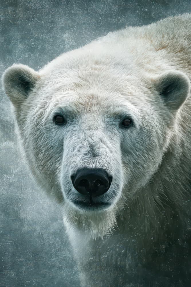 Majestic Polar Bear Gaze by Rafal Kulik — canvas wall art