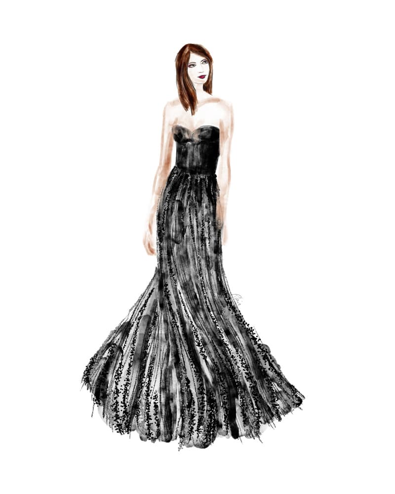 Stylish Woman in Black by Rosana Laiz Blursbyai — canvas wall art
