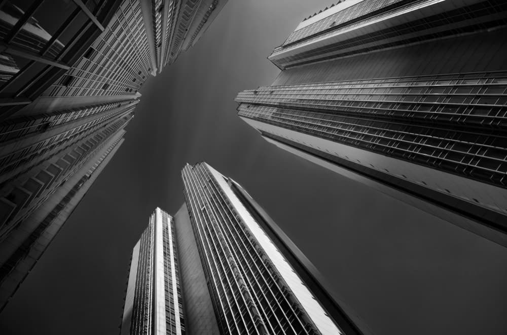 Towering City Skyscrapers by Rawisyah Aditya — canvas wall art