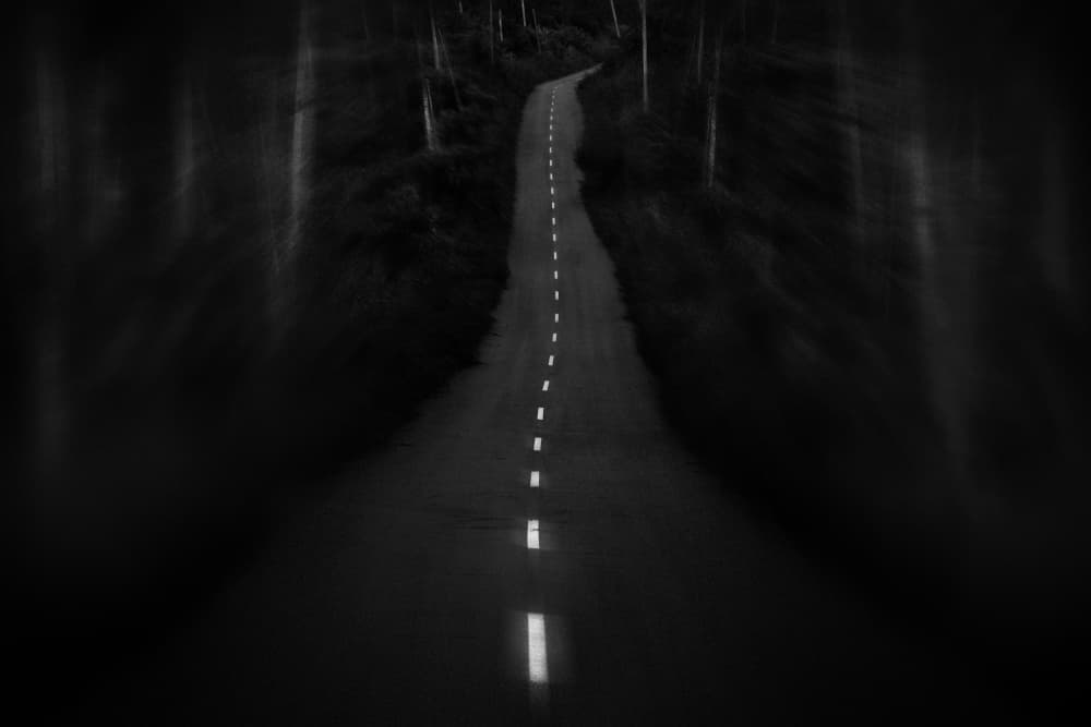 Dark Winding Road by Suhandi Jitir — canvas wall art