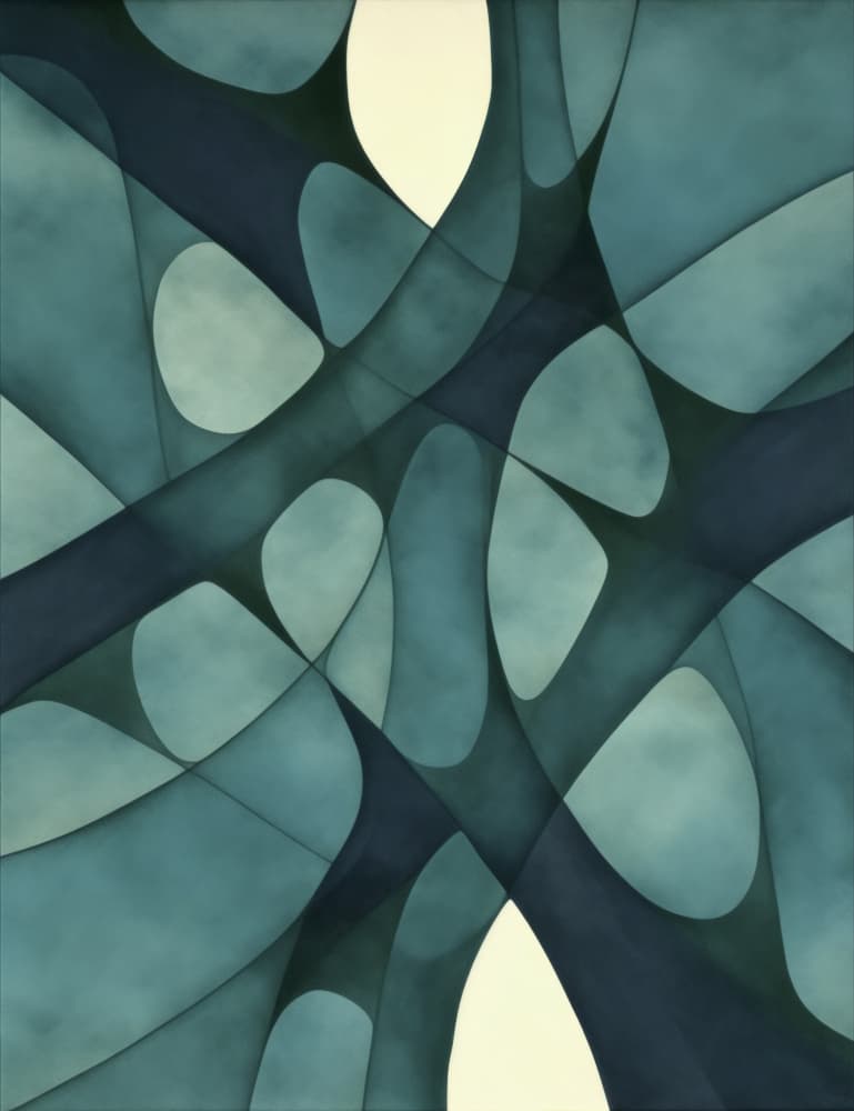 Serene Aqua Flow by Andrea Haase — canvas wall art