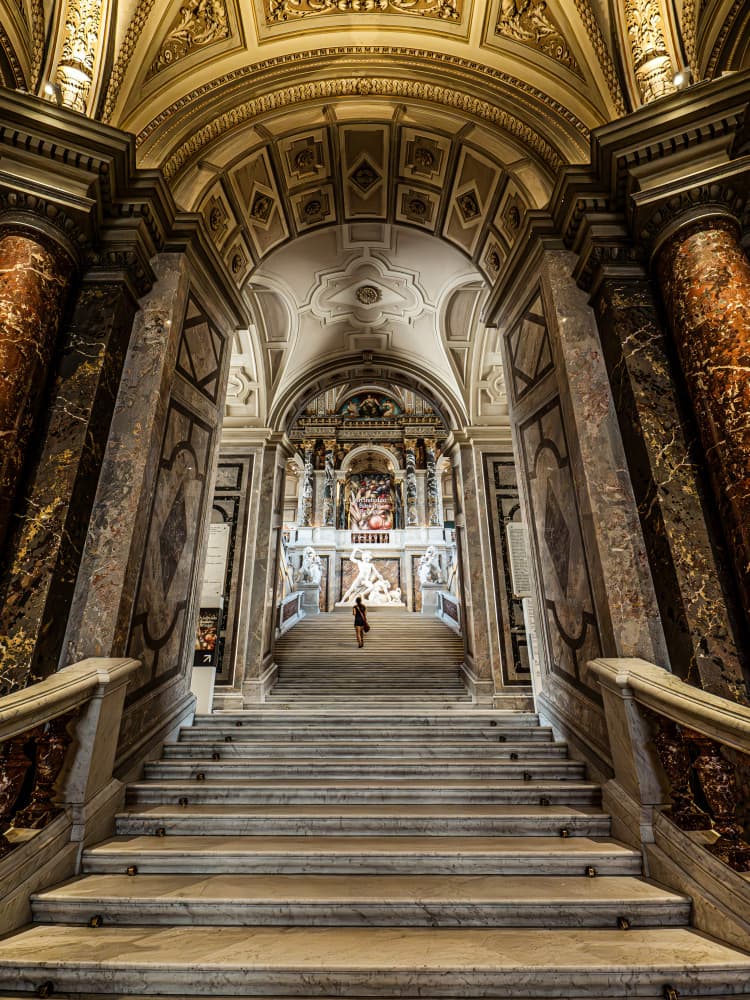 Grand Museum Staircase by IKUMI FUKAZAWA — canvas wall art