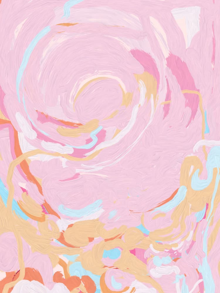 Soft Pastel Swirl Abstract by Josie George — canvas wall art