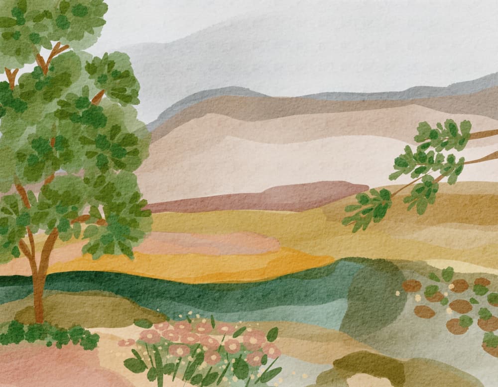 Peaceful Valley View by Nikita Jariwala — canvas wall art