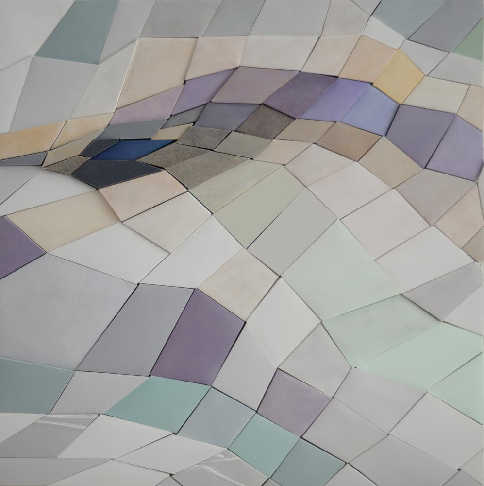 Undulating Geometric Pastels by Irene Yesley — canvas wall art