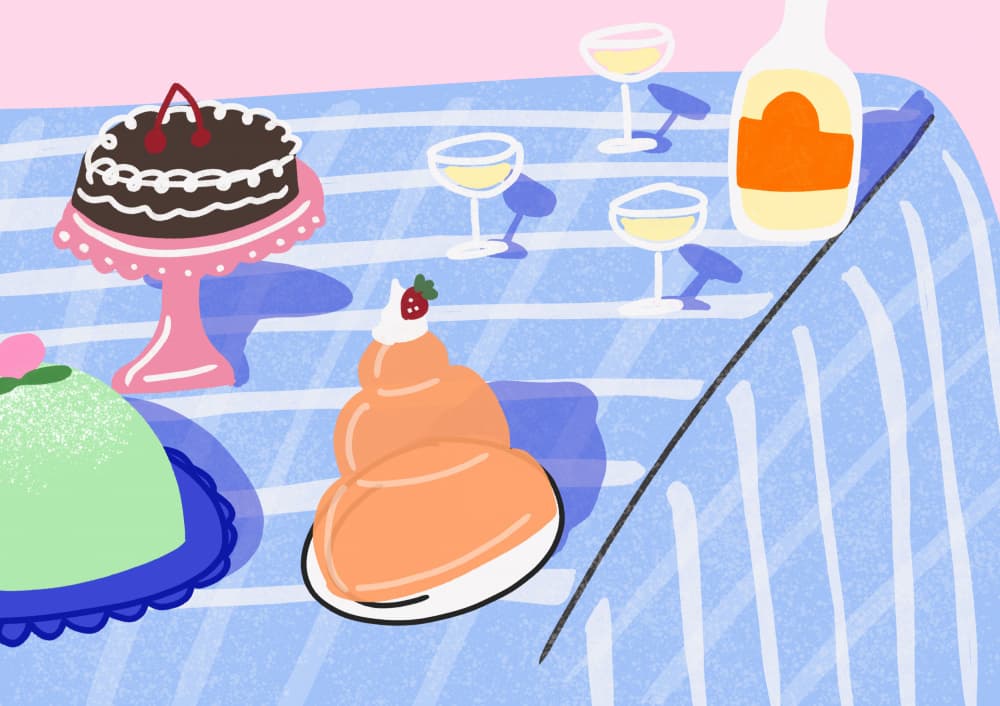Sweet Picnic Spread by Athene Fritsch — canvas wall art