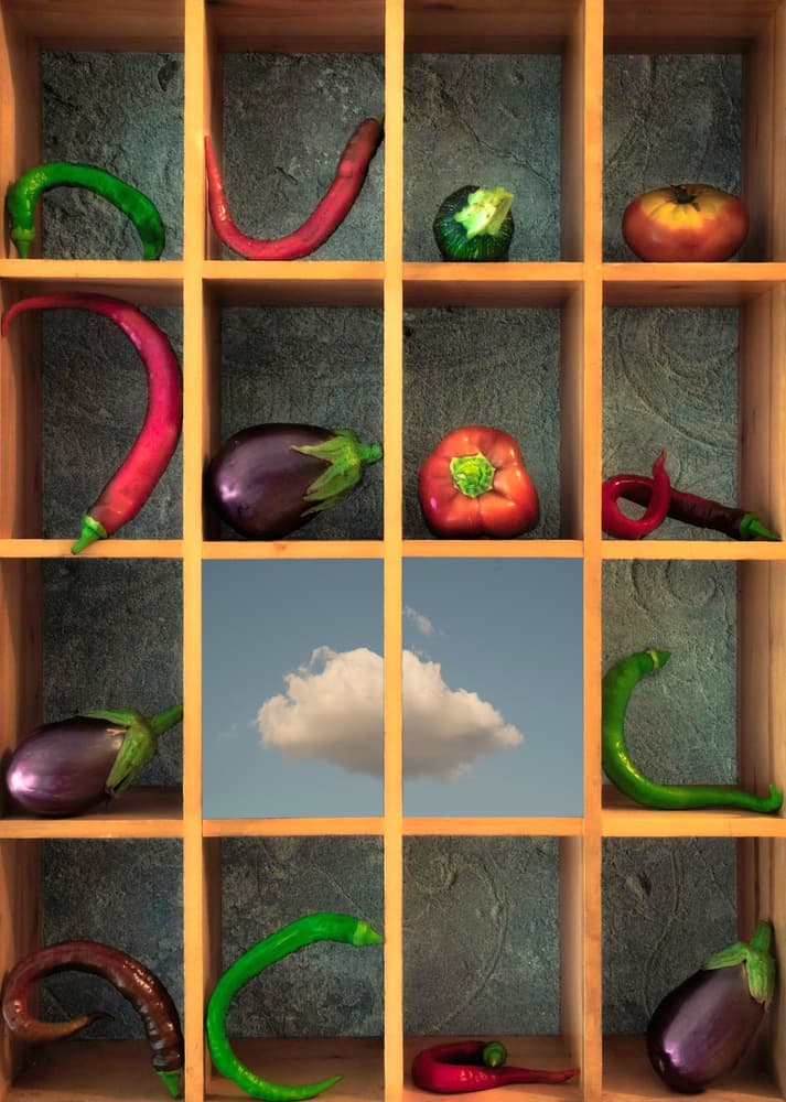Fresh Produce Display by Christian MARCEL — canvas wall art