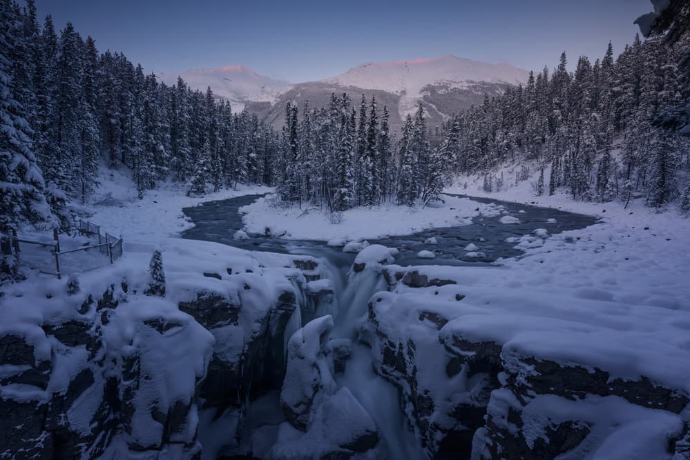 Winter River Gorge by David Martin Castan — canvas wall art