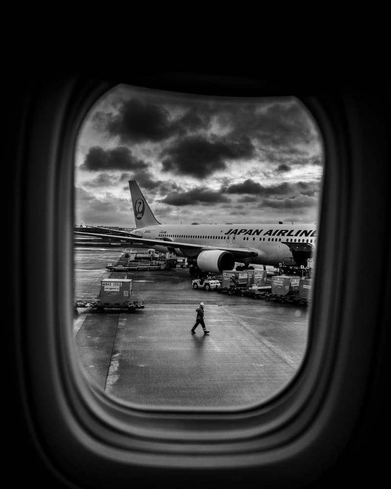 Moody Airport Tarmac by Kenichiro Tsukada — canvas wall art
