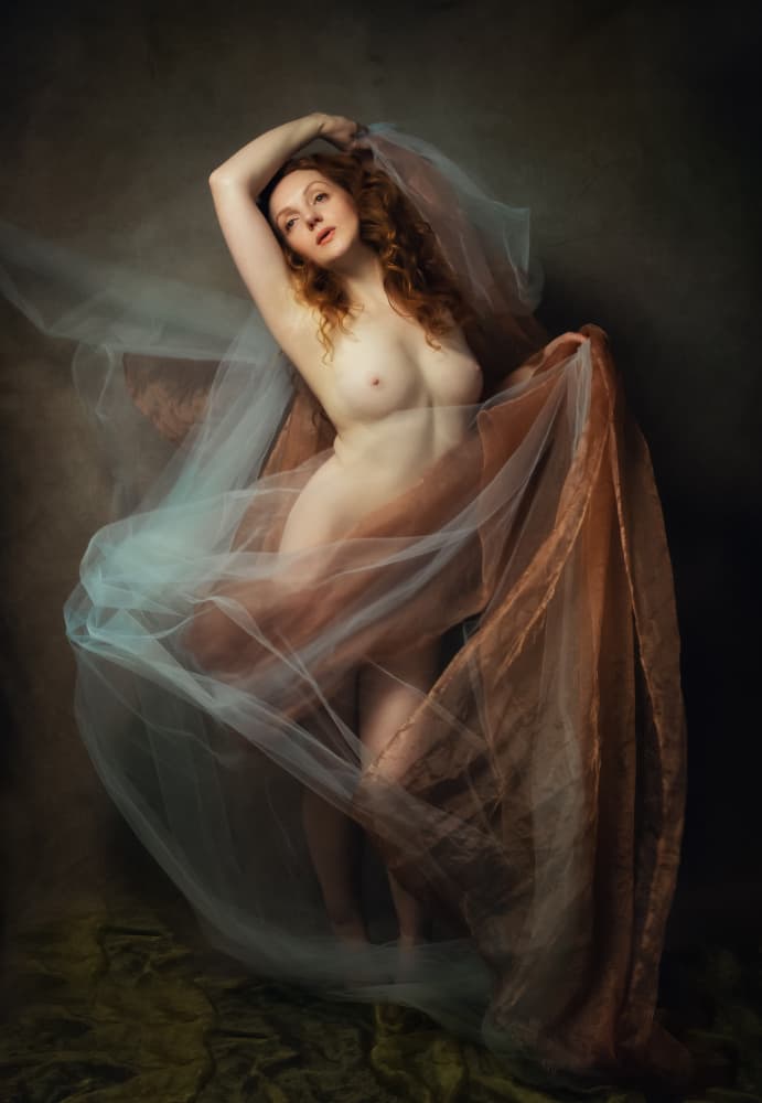 Ethereal Draped Beauty by Catherine Wang — canvas wall art
