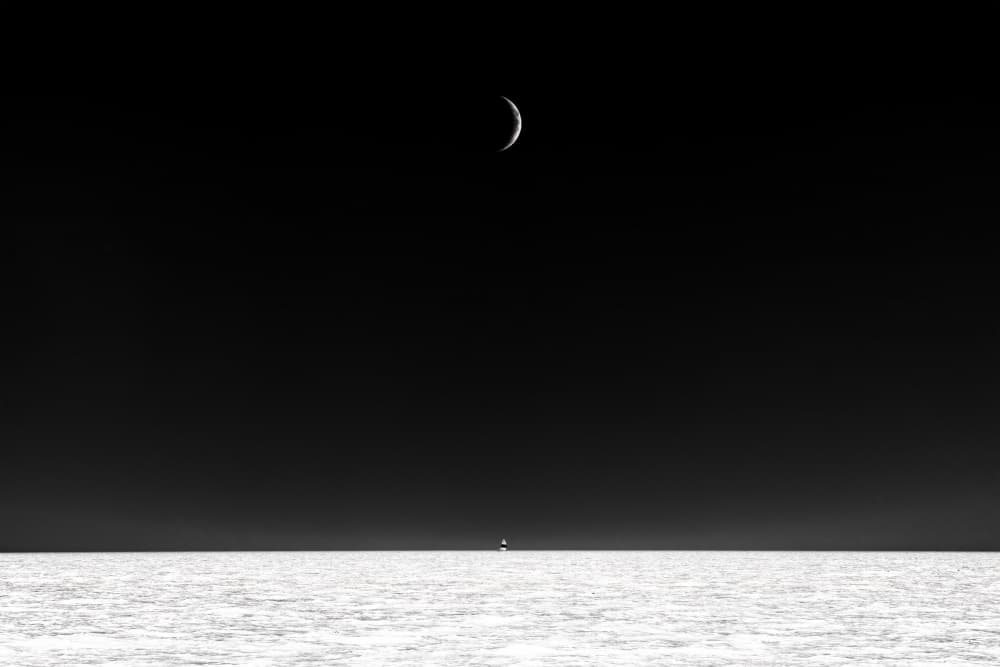 Serene Moonlit Ocean by Alex Zhao — canvas wall art